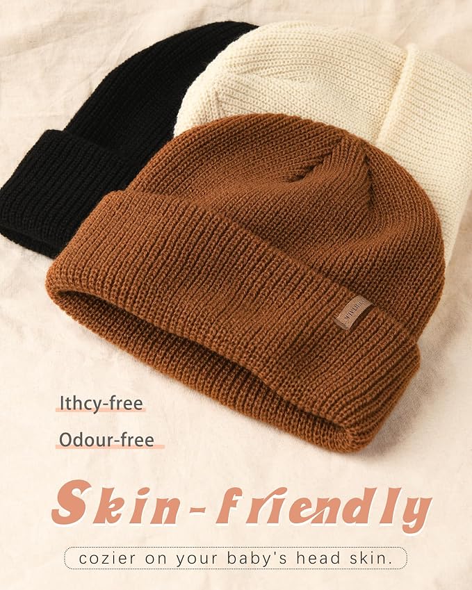 FURTALK Toddler Beanie Baby Boys Girls Beanies Kids Winter Hats Children Knit - Image 2