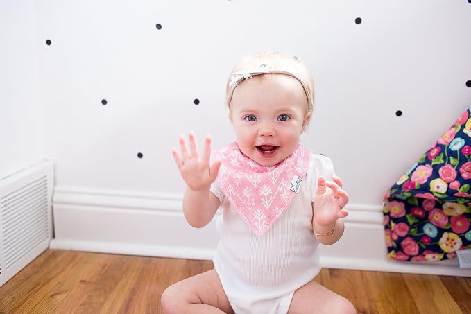 Copper Pearl 4 Pack Soft Cotton Baby Bibs - Image 2