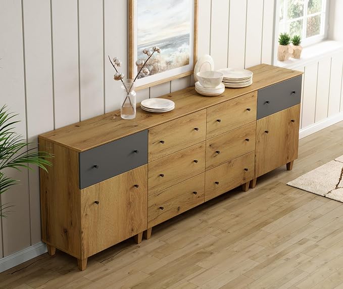 WAMPAT 8 Drawers Dresser Chests - Image 4