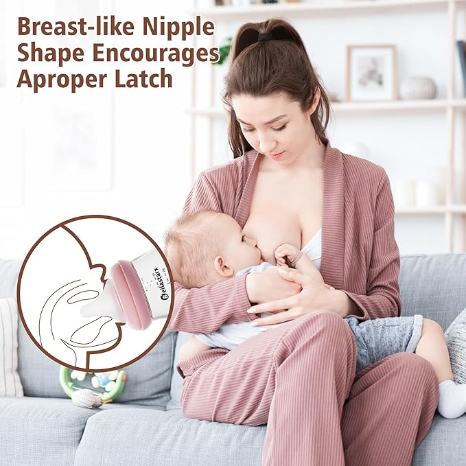 Glass Baby Bottles with Natural Response Nipple Size SS - Image 3