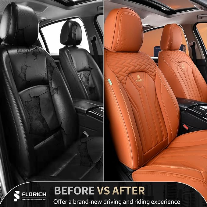 FLORICH Seat Covers, Leather Car Seat Covers Front Seats, Automotive Seat - Image 7
