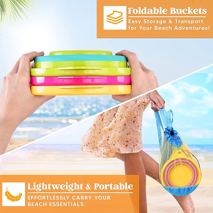 JOYIN Foldable Beach Bucket Set - Image 4