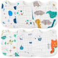 Zainpe 6Pcs Snap Muslin Cotton Baby Bibs Dinosaur Star Bear Pattern Bib by Zainpe