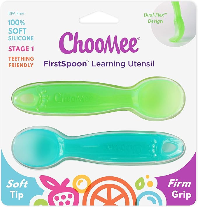 ChooMee Silicone Baby Spoons | 4 Months +, First Stage Baby Led Weaning and - Image 3