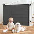 55 Inch Retractable Baby Gates Extra Wide, 41 Inch Reinforced Extra Tall Gate by EZIGO