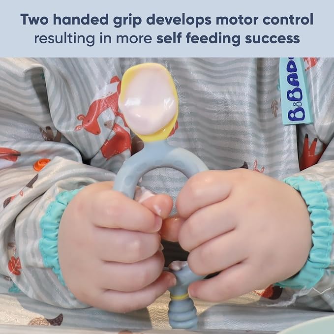 Bibado - Dippit Baby Spoon and Dipper, Chewable Dipper & Deep Spoon - Two-Hand - Image 4