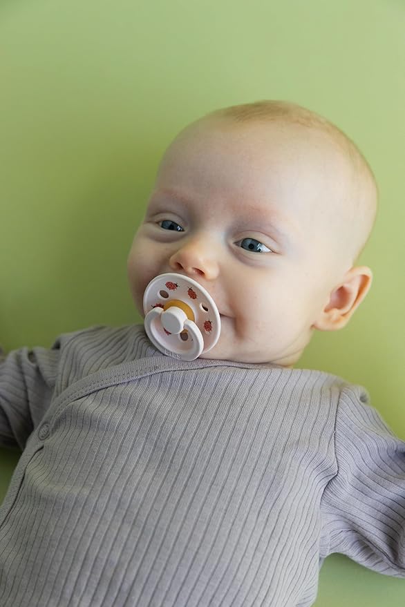 BIBS Studio Soother 2-Pack, BPA Free Dummy Pacifier, Round Nipple. Natural - Image 5