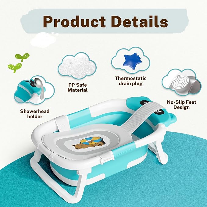 AVIDOR Baby Bathtub, Collapsible Bathtub - Image 4
