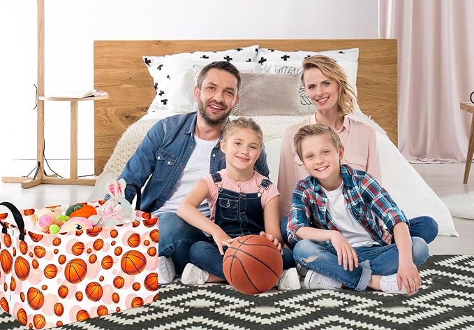 Basketball Kids Gift Storage Basket Shelf Storage Basket Organizer Box Clothes - Image 2