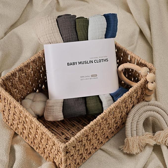 Muslin Receiving Blankets, Neutral Blanket Swaddling - Image 7