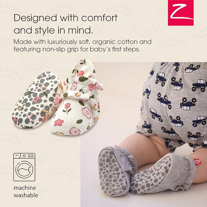 Zutano Organic Baby Booties Newborn Infant, Lost Baby Socks Solution, 18-24 - Image 2