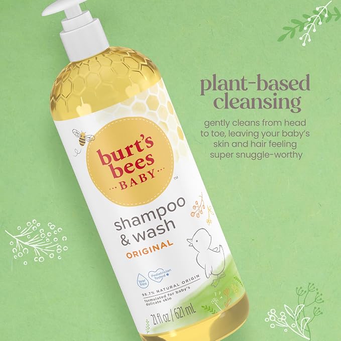 Baby Shampoo & Wash, Burt's Bees Tear Free Soap, Baby Care, 21 Ounce - Image 2
