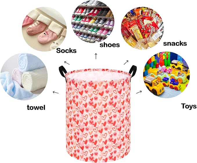 Round Laundry Hamper Storage Basket Laundry Organizer Hamper Storage Bins - Image 6