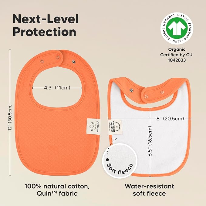 KeaBabies 8-Pack Organic Baby Bibs - Image 3