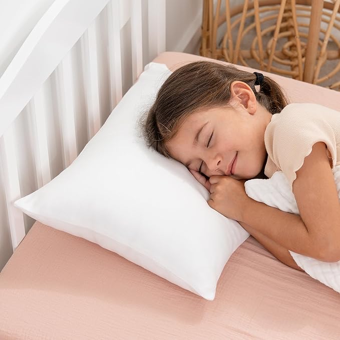 Comfy Cubs Toddler Pillow with Cotton Pillowcase, 13 x 18 in - Image 2