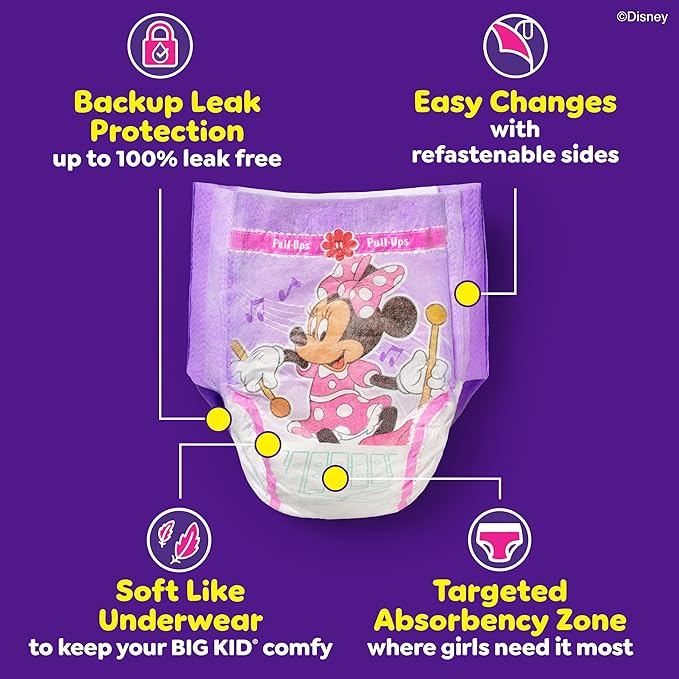 Pull-Ups Girls' Potty Training Pants, Size 3T-4T Training Underwear - Image 3