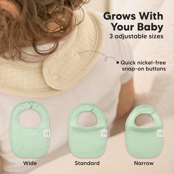 8-Pack Organic Baby Bibs for Girls, Boys - Image 5