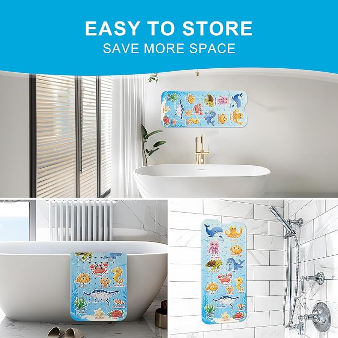 XIYUNTE Baby Bath Mat for Tub Non Slip Kids Bath Mat - Image 4