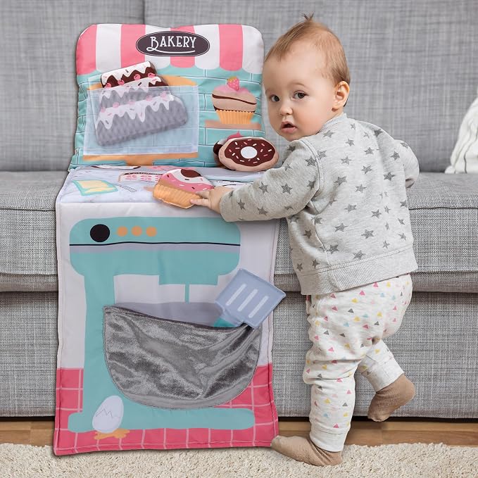 Lambs & Ivy Interactive 2-n-1 Soft Toddler Cupcake/Bakery Pillow Play Set - Image 2
