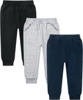 GFQLONG 2/3 Pack Toddler Pants Sweatpants Boys Cotton Joggers, Athletic Pull on by GFQLONG