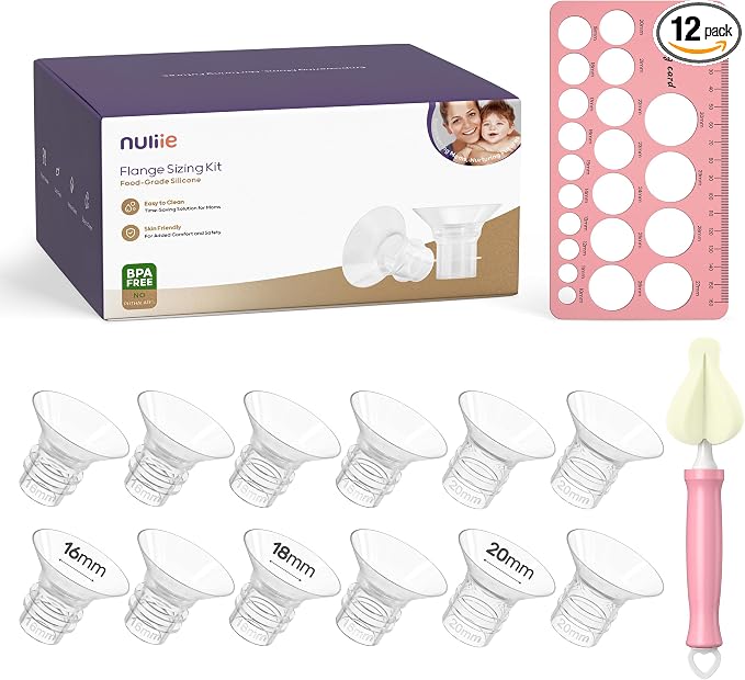 Nuliie 12PCS Silicone Flanges Insert Replacement Kit, Flange Sizing Kit by nuliie