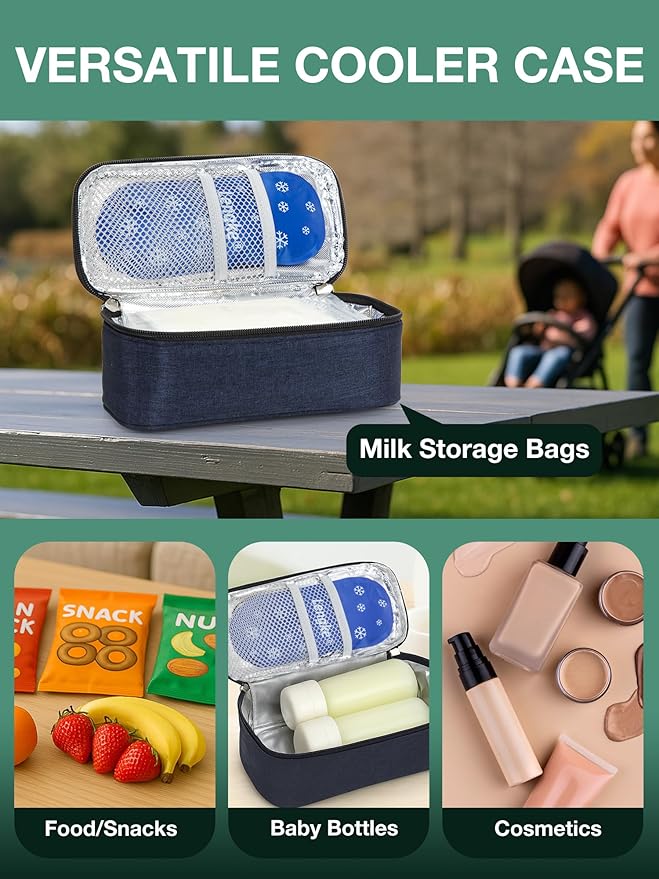 Breast Milk Cooler Travel Bag, Real-Time Temperature Display, Holds 20oz - Image 6