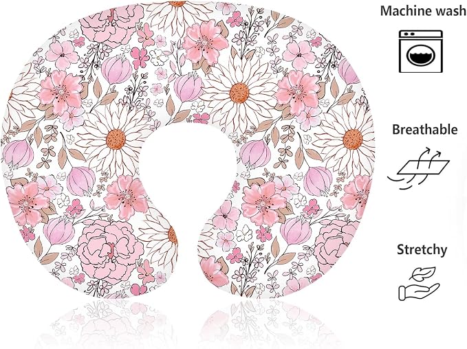 Boyoung Stretchy Nursing Pillow Covers Ultra Soft Slipcovers - Image 5