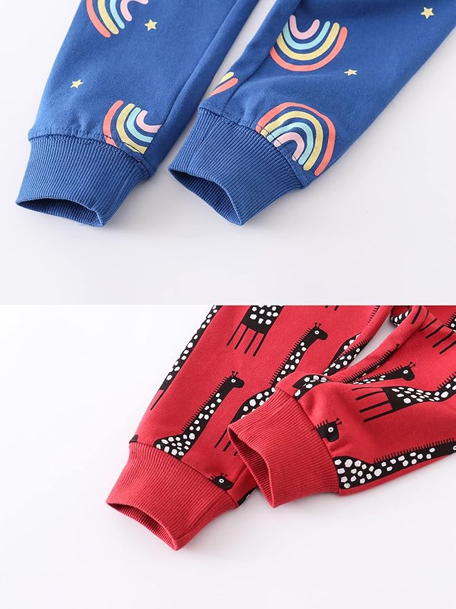 HUAER& Baby Boy's Jogger Pants Dinosaur Car Animal Print Drawstring Elastic - Image 5