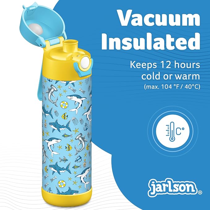 Jarlson® Mali Children's Water Bottle, Thermal Stainless Steel Water Bottle - Image 2