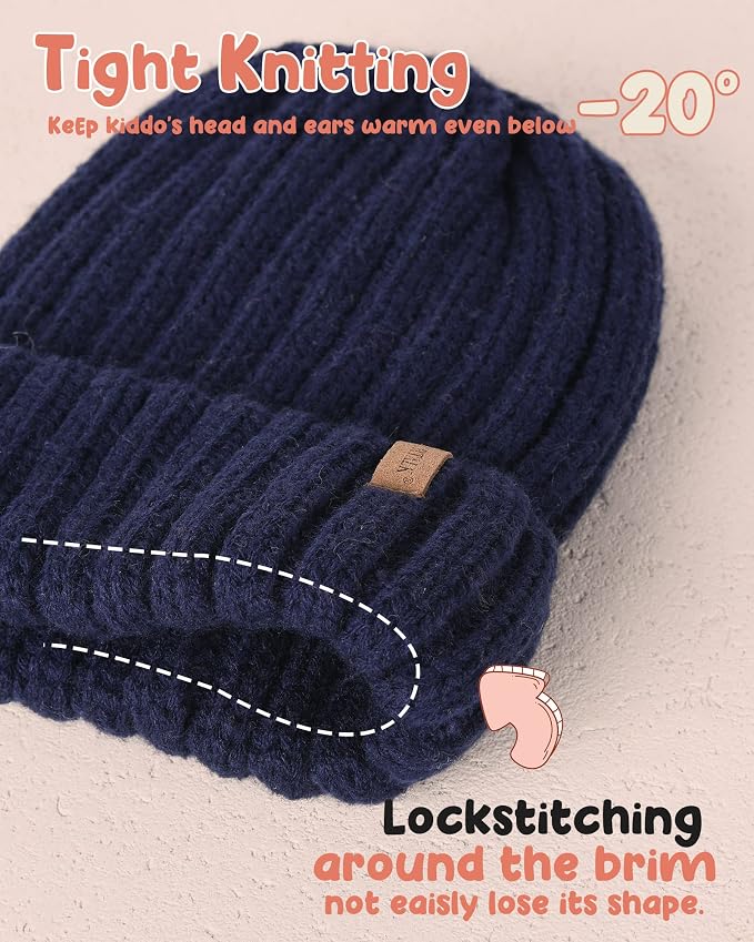 FURTALK Kids Winter Hat Toddler Knitted Beanie - Image 2