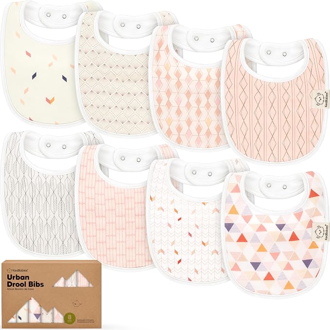 8-Pack Organic Baby Bibs for Boys, Girls by KeaBabies