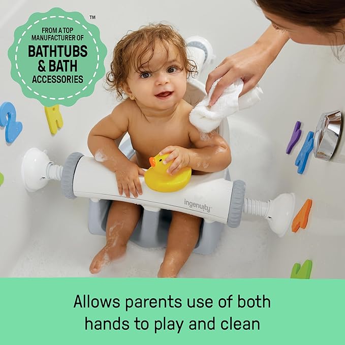 Ingenuity My Bath Seat for Sit-Up Baby Bathing, Sure & Secure Suction Cups - Image 4