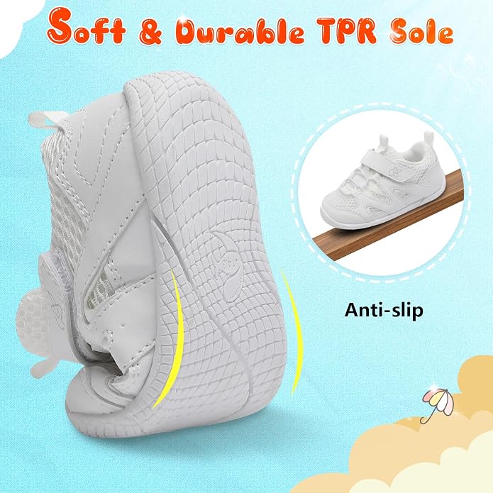 LeIsfIt Baby Shoes Boys Girls First Walking Shoes Non-Slip Toddler Breathable - Image 3