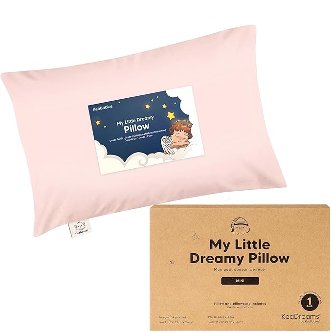 Mini Toddler Pillow with Pillowcase by KeaBabies