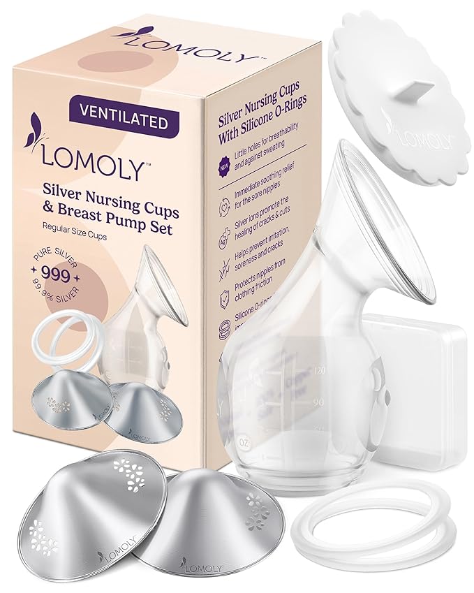Silver Nipple Covers Breastfeeding: Pure 999 Silver Nipple Shield | Silver by LOMOLY