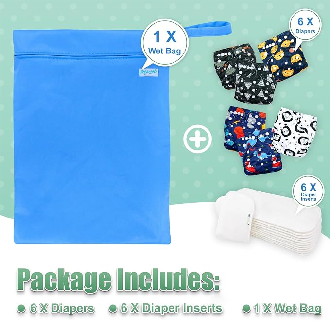 wegreeco Cloth Diapers 6 Pack - Image 6