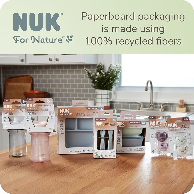 NUK for Nature Learner Cup, 10 oz, 9+ Months – BPA Free, Spill Proof Sippy Cup - Image 7
