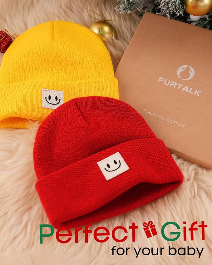 FURTALK Baby Beanie Cute Toddler Winter Hat Knit Boys Girls Warm 2 Pack Kids - Image 5