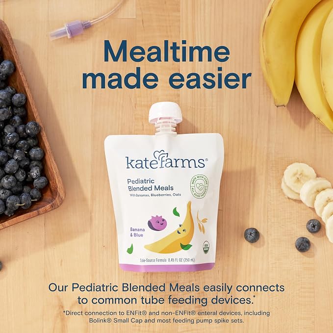 KATE FARMS Organic Pediatric Blended Meal, Bananas and Blueberries, 8g protein - Image 7