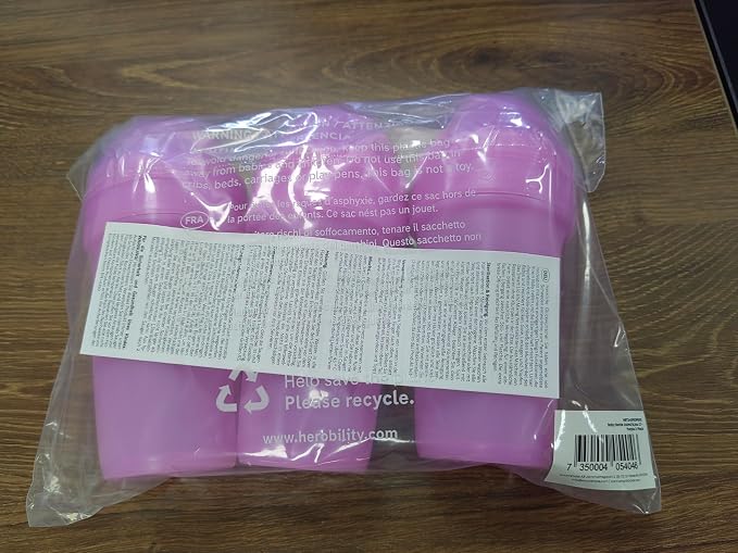 Herobility Double Anti-Colic Baby Bottles – 8.5 fl oz/240ml – 3-Pack – Purple - Image 7