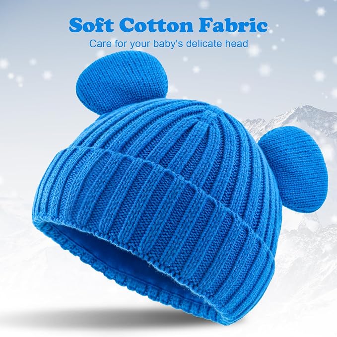 Toddler Boy Winter Beanie Baby Knit Hat Warm Girl Beanies Newborn Cute Hats - Image 2