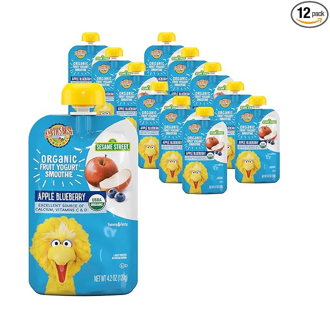 Earth's Best Organic Yogurt Smoothie Pouches, 24+ Months, Fruit Yogurt Smoothie by EarthsBest