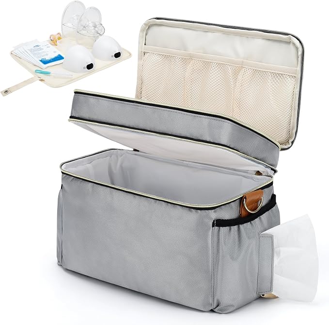 Breastmilk Cooler Bag with 6 Ice Pack, Wearable Breast Pump Bag Compatible with - Image 8