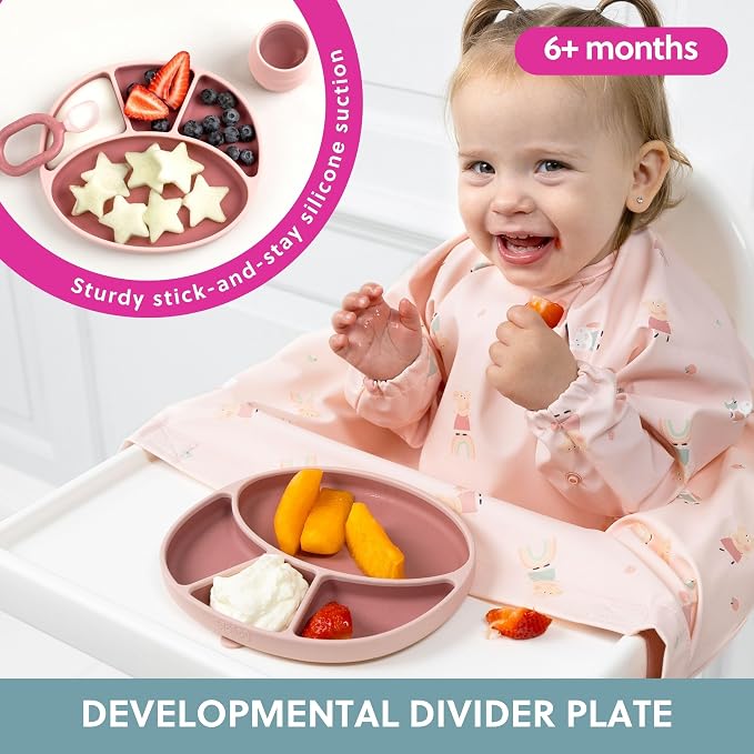 BIBaDO - Silicone Suction Divider Plate - Toddler Plates - Help Develop Motor - Image 2