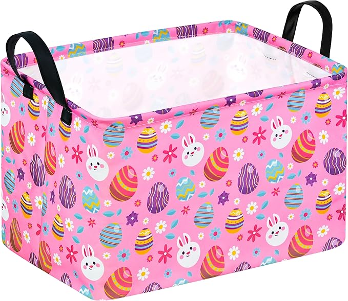 Easter Gift Basket Eggs Storage Basket Kids Toys Storage Basket Organizer Box by Unknown
