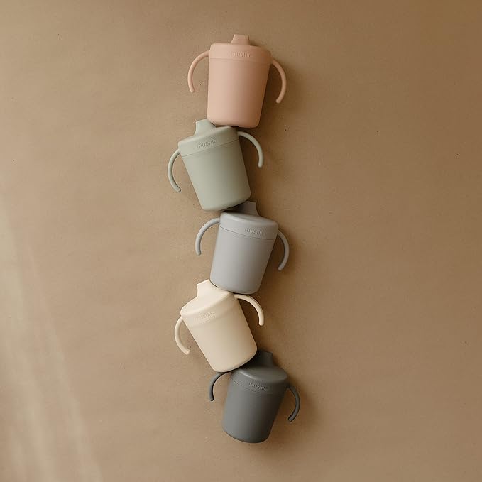 mushie Trainer Sippy Cup | Made in Denmark | Leak Resistant Twist-Off Lid & - Image 3
