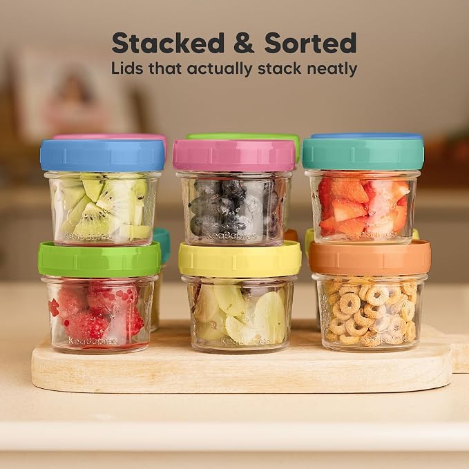 KeaBabies 12pk 4oz Glass Baby Food Containers - Image 7
