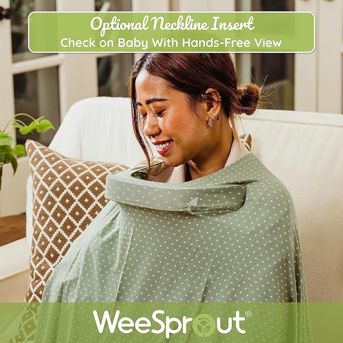 WeeSprout Nursing Cover for Breastfeeding, Soft & Breathable Nursing Poncho - Image 4