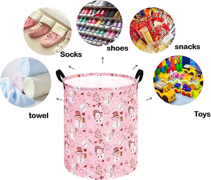 Round Laundry Hamper Storage Basket Laundry Organizer Storage Bins Clothes and - Image 6