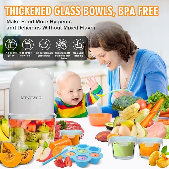 Baby Food Maker & Food Processor, Upgraded 14-in-1 Baby Food Blender, Puree - Image 3